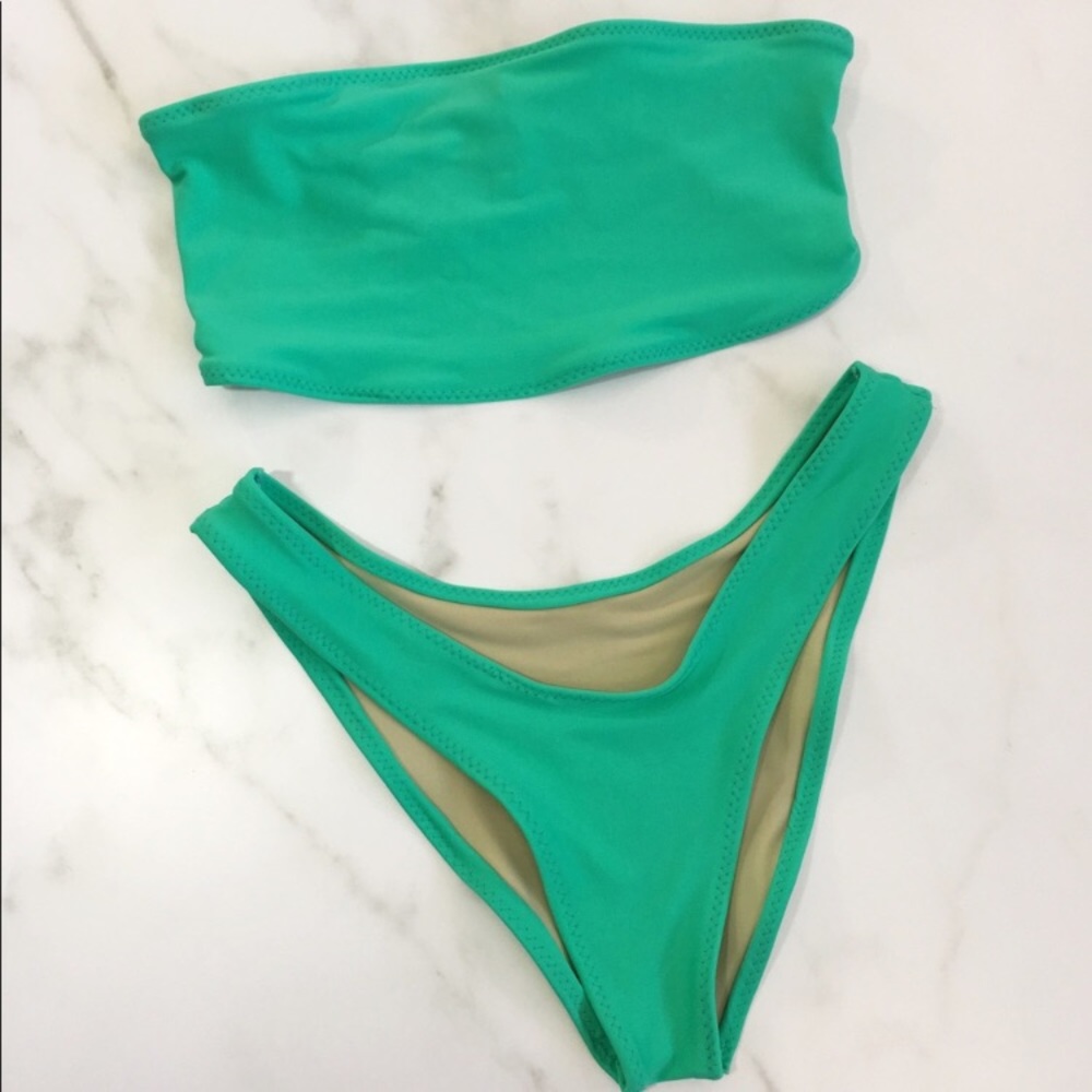 Mint high hip bikini